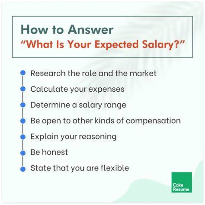 How do you answer what is your salary?