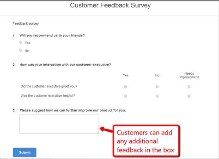 How do you ask for additional comments in a survey?