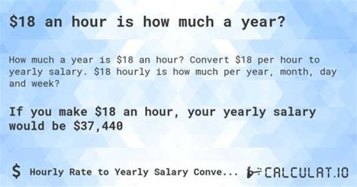 How much money would I make if I made 18 an hour?