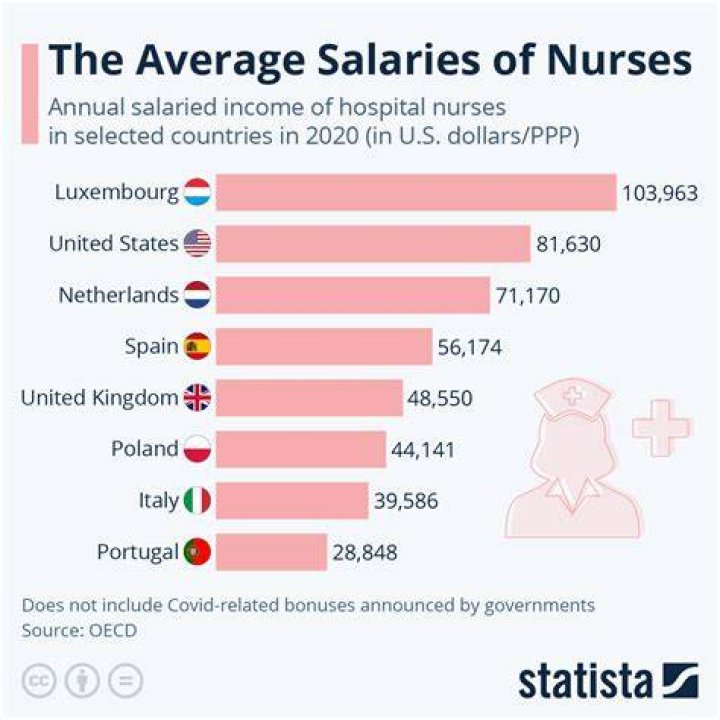 What is the salary of a fully trained nurse?