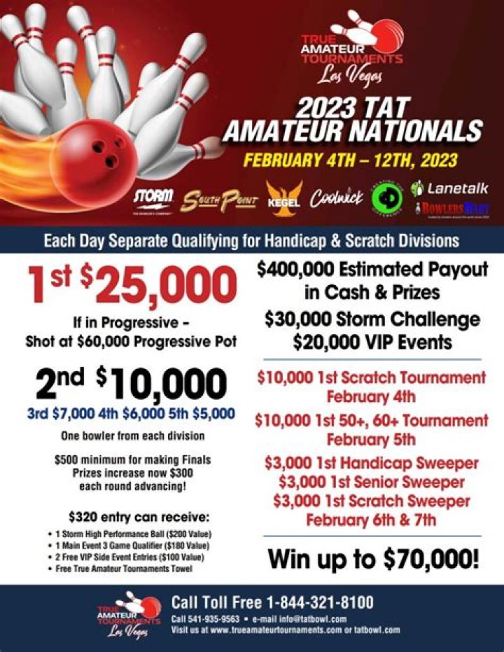 Where is the national bowling tournament in 2022?